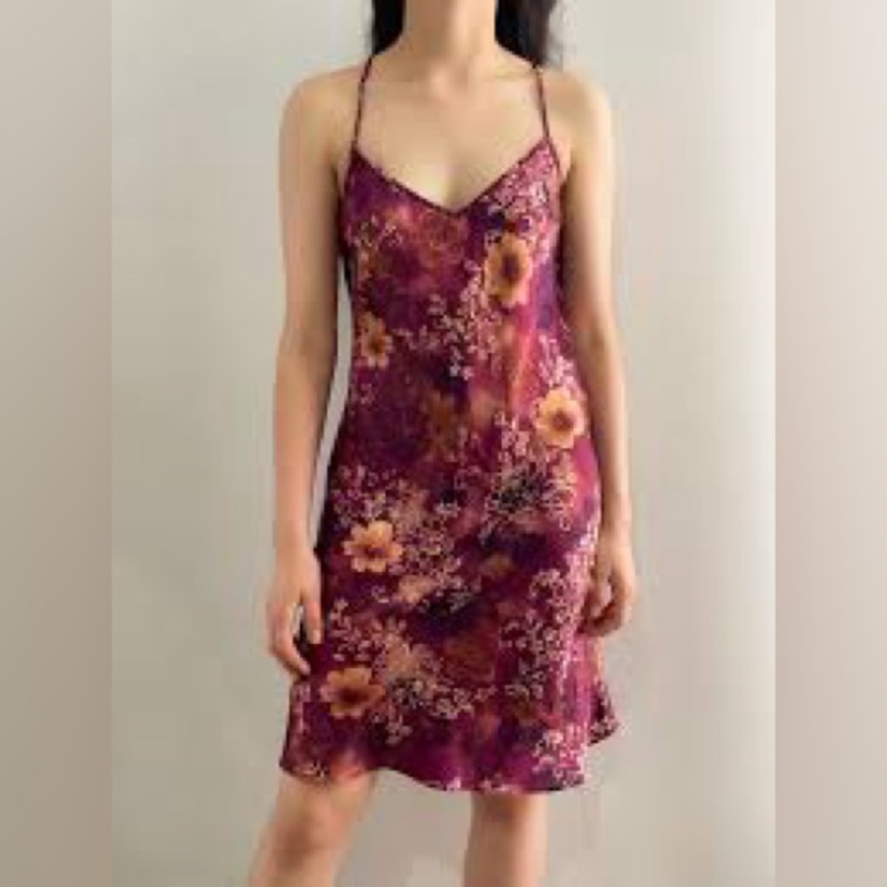 Silk night dress Gilligan & O'Malley P’Floral Slip